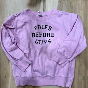 TWE Pink Crewneck Sweater Fries Before Guys